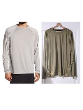 Z by Zella | Core Long Sleeve Performance T-Shirt in Olive Green